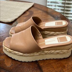 Dolce Vita Tan Platform Slide Sandals